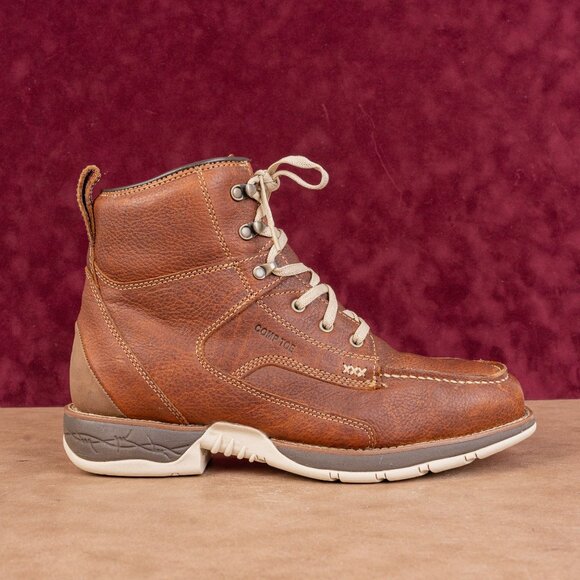 Cody James Men Xero Lit Moc Brown Leather Comp Toe Lace-up Work Boots sz 12